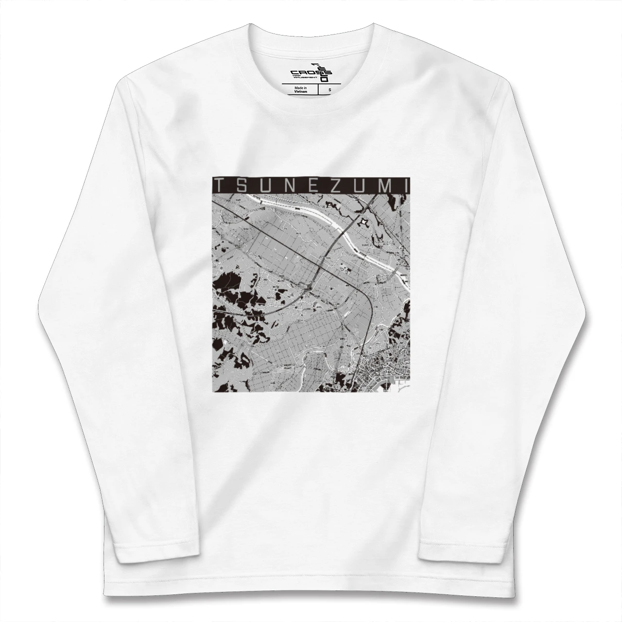 【常澄(茨城県)】地図柄ロングスリーブTシャツ