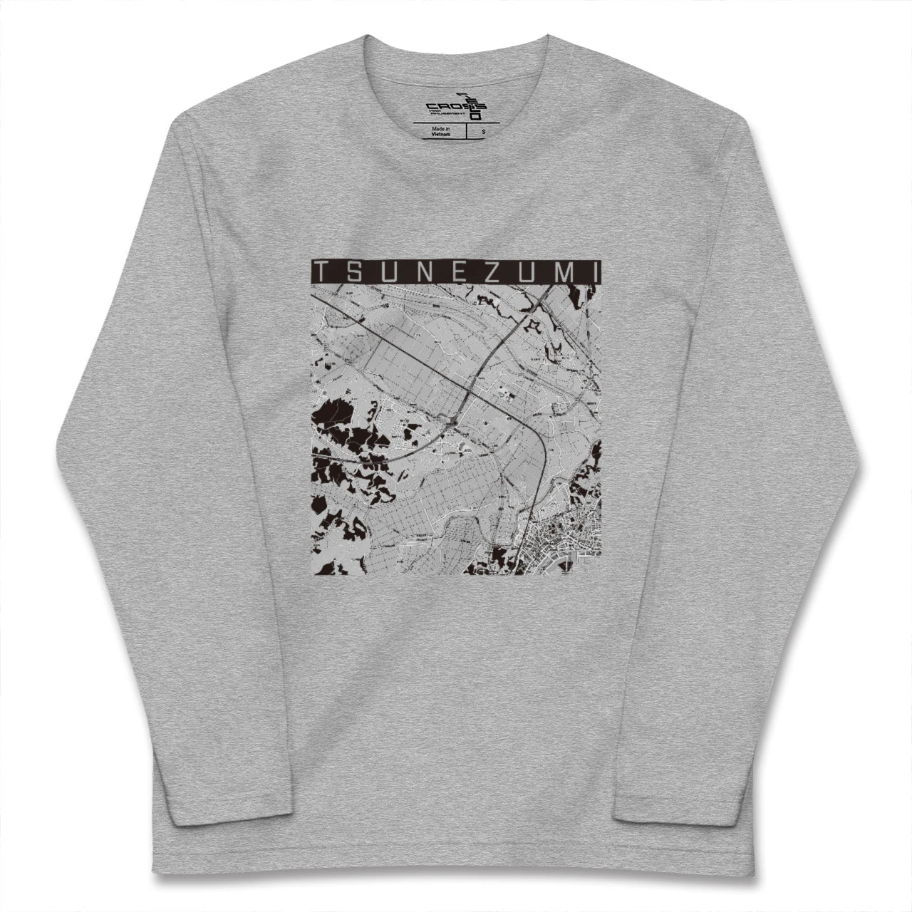 【常澄(茨城県)】地図柄ロングスリーブTシャツ