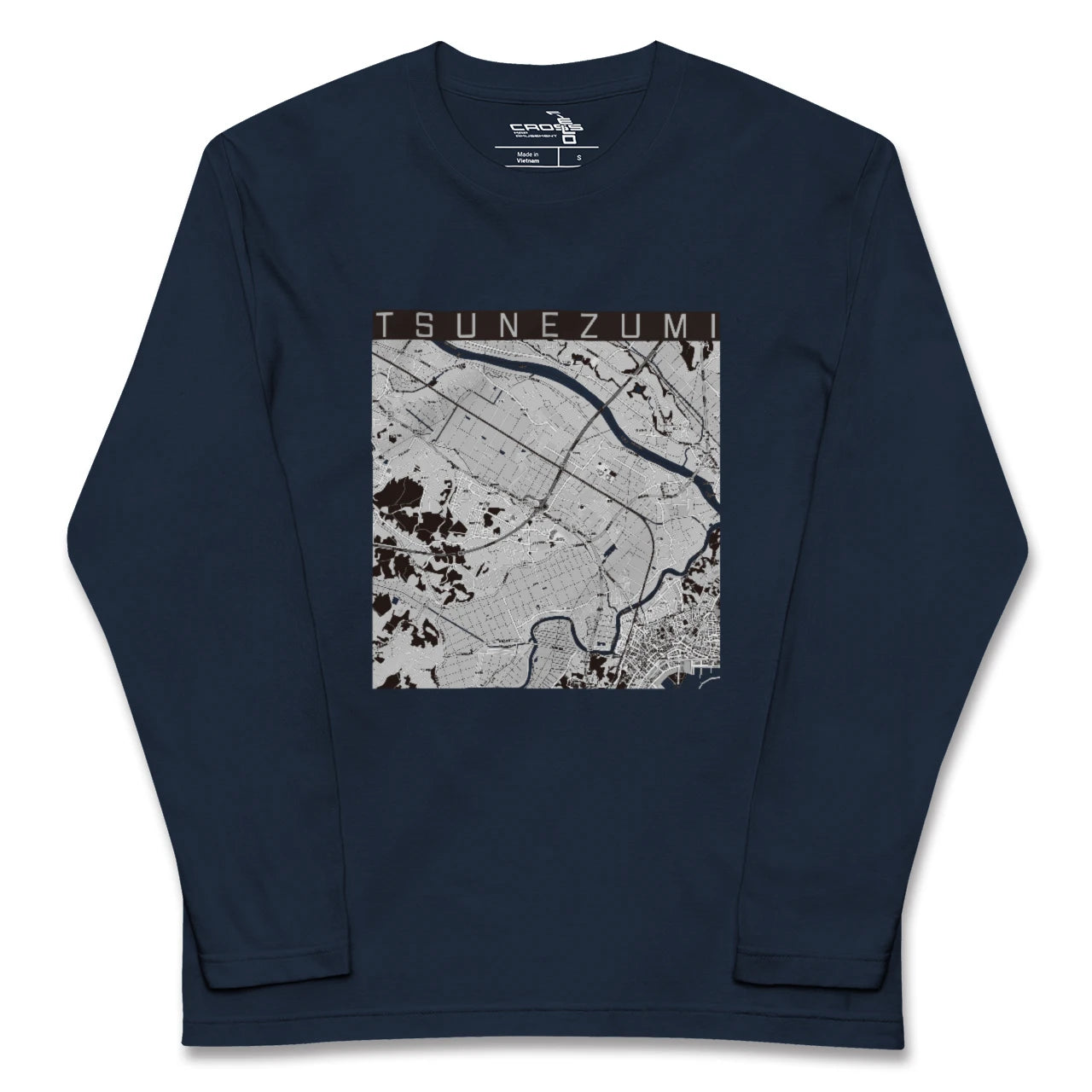 【常澄(茨城県)】地図柄ロングスリーブTシャツ