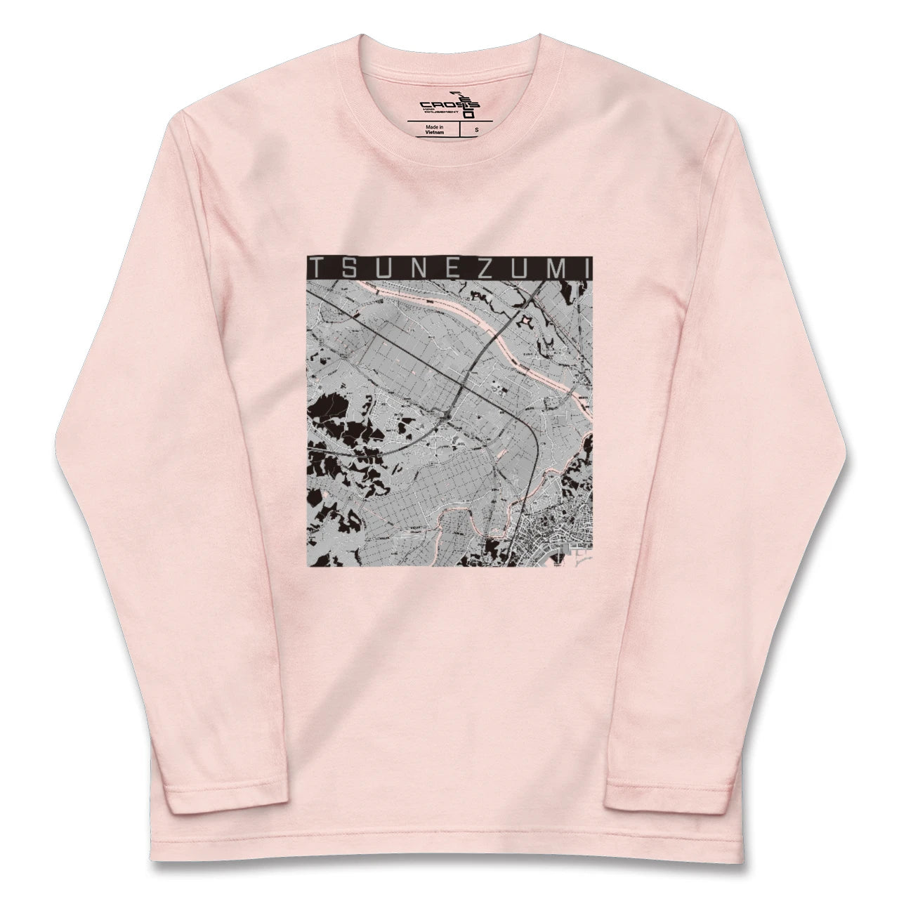 【常澄(茨城県)】地図柄ロングスリーブTシャツ