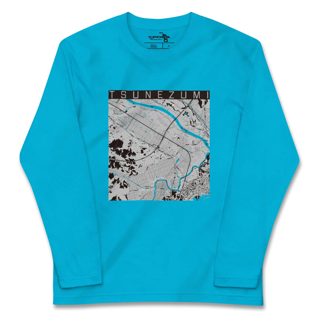 【常澄(茨城県)】地図柄ロングスリーブTシャツ