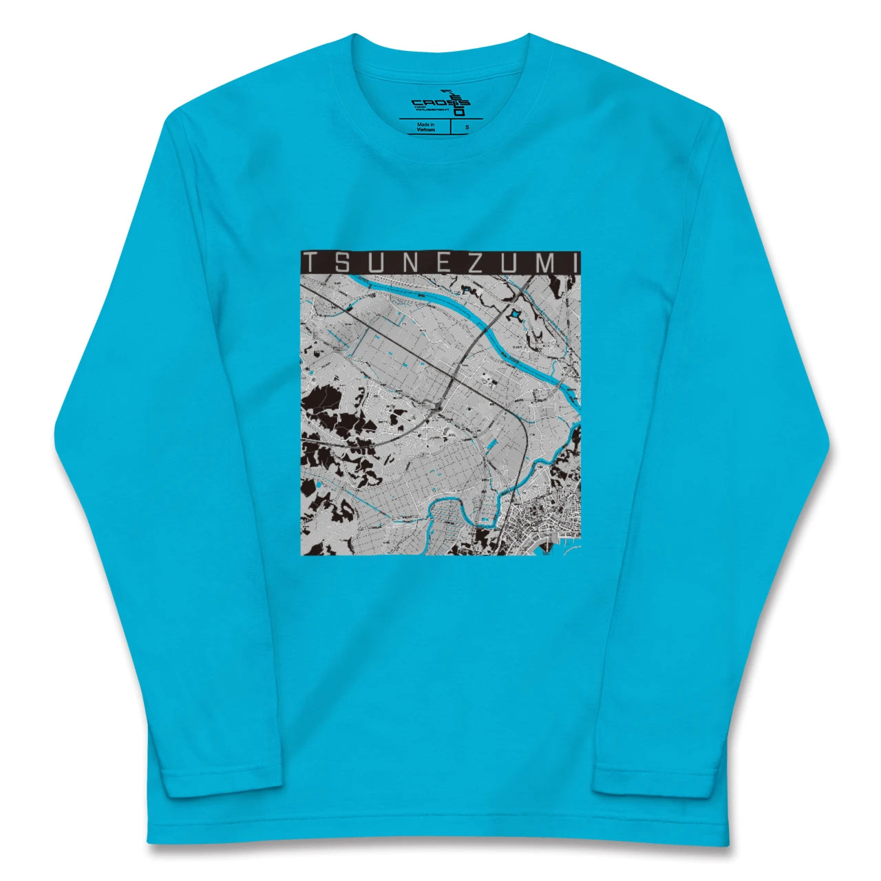 【常澄(茨城県)】地図柄ロングスリーブTシャツ