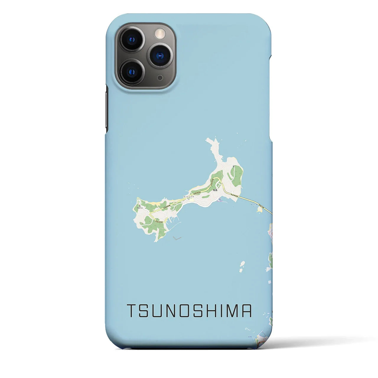 【角島(山口県)】地図柄iPhoneケース(バックカバータイプ)
