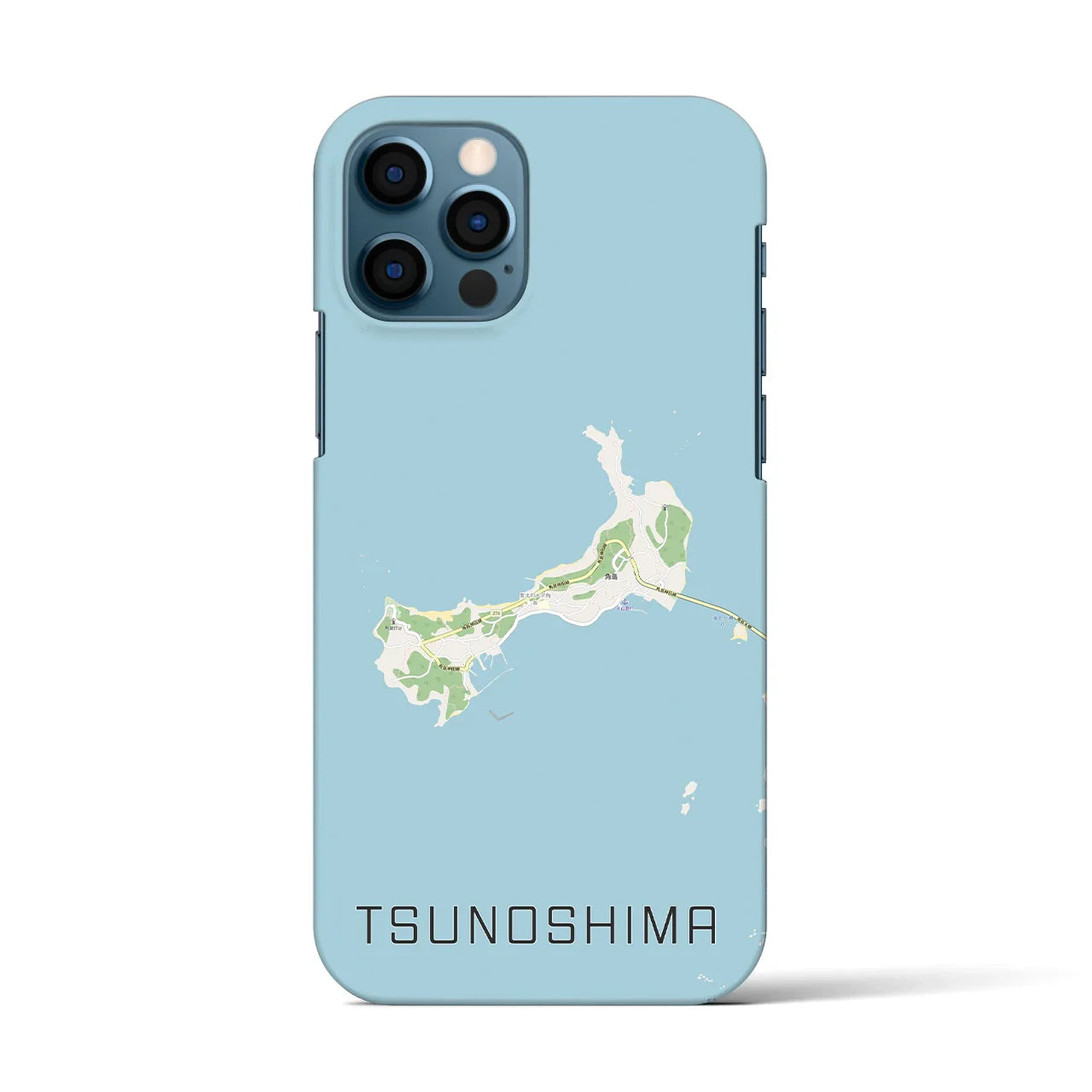 【角島(山口県)】地図柄iPhoneケース(バックカバータイプ)