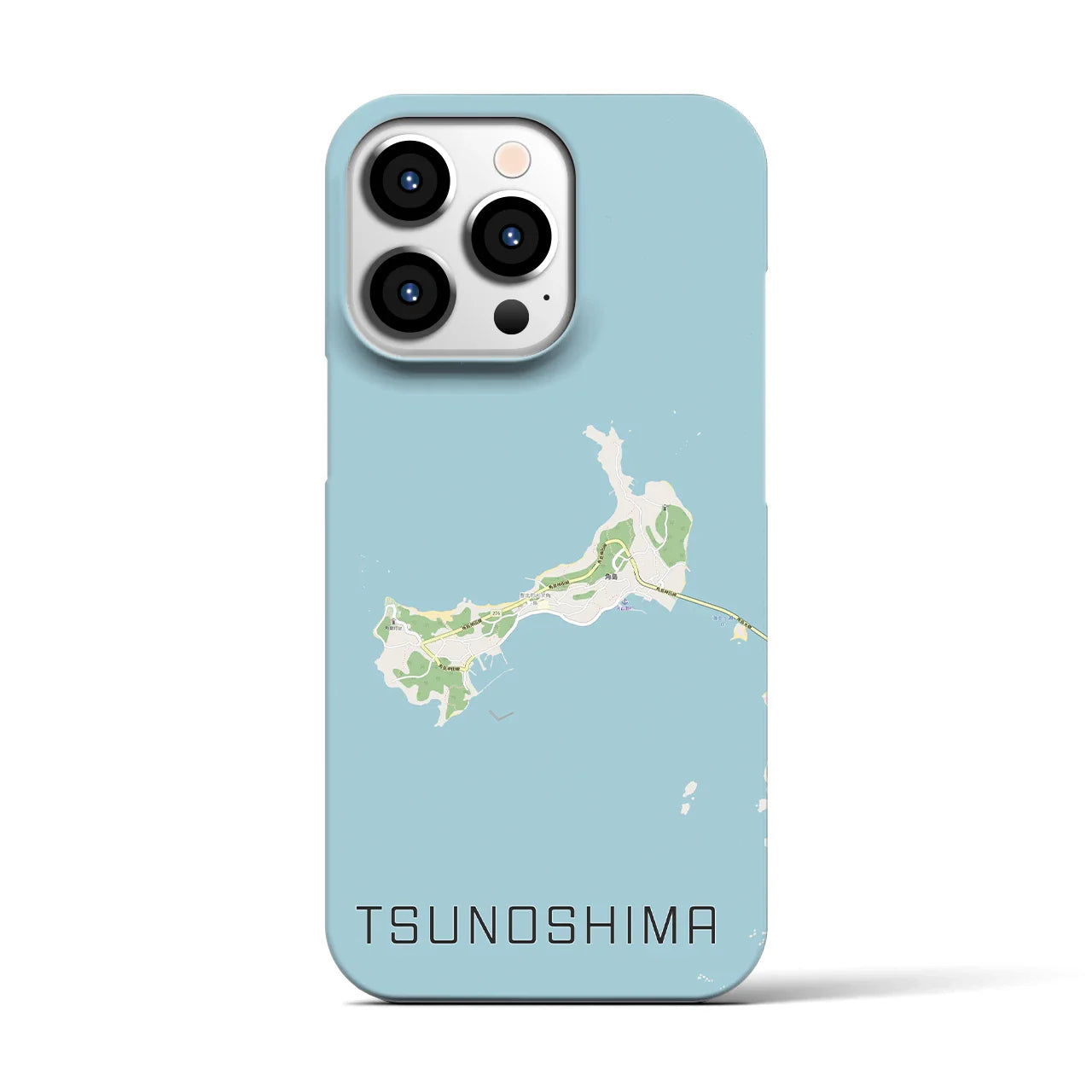【角島(山口県)】地図柄iPhoneケース(バックカバータイプ)