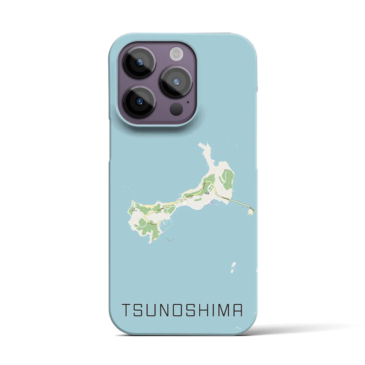 【角島(山口県)】地図柄iPhoneケース(バックカバータイプ)