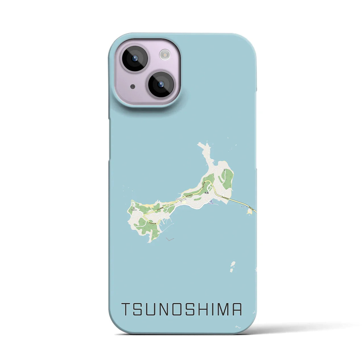 【角島(山口県)】地図柄iPhoneケース(バックカバータイプ)