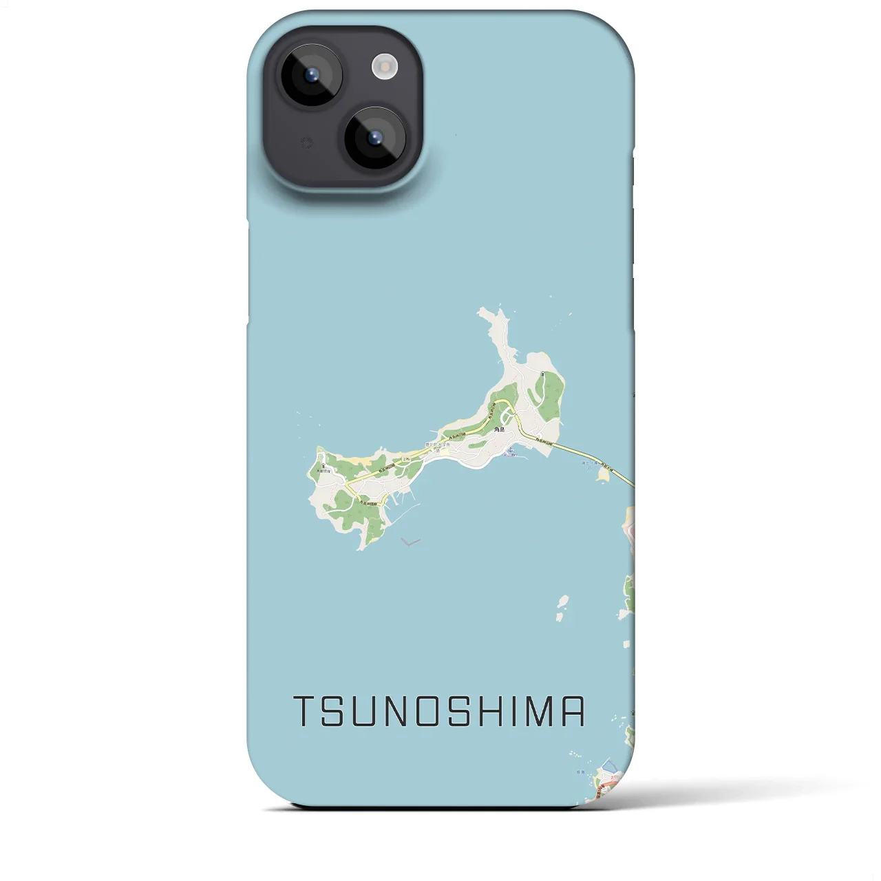 【角島(山口県)】地図柄iPhoneケース(バックカバータイプ)