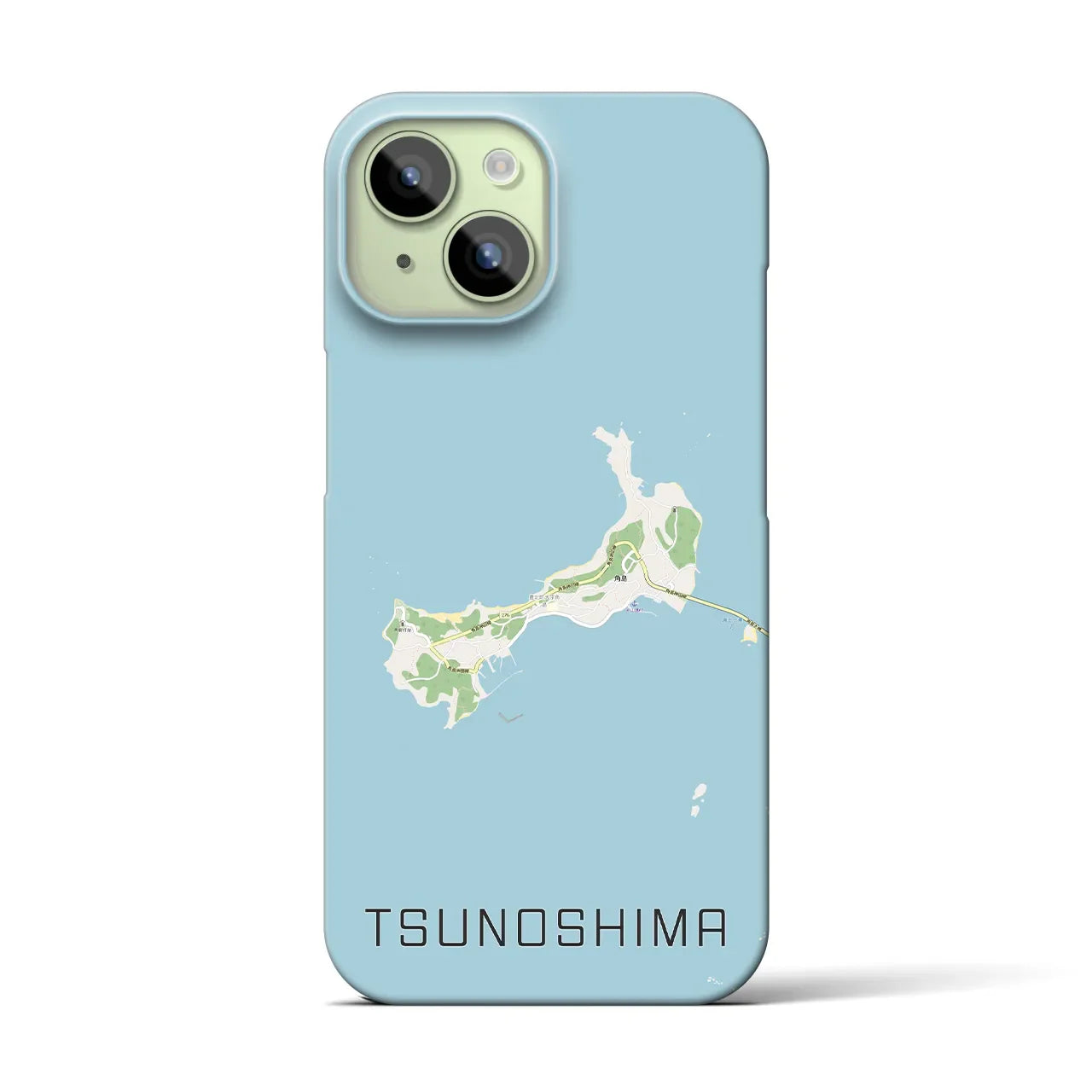 【角島(山口県)】地図柄iPhoneケース(バックカバータイプ)