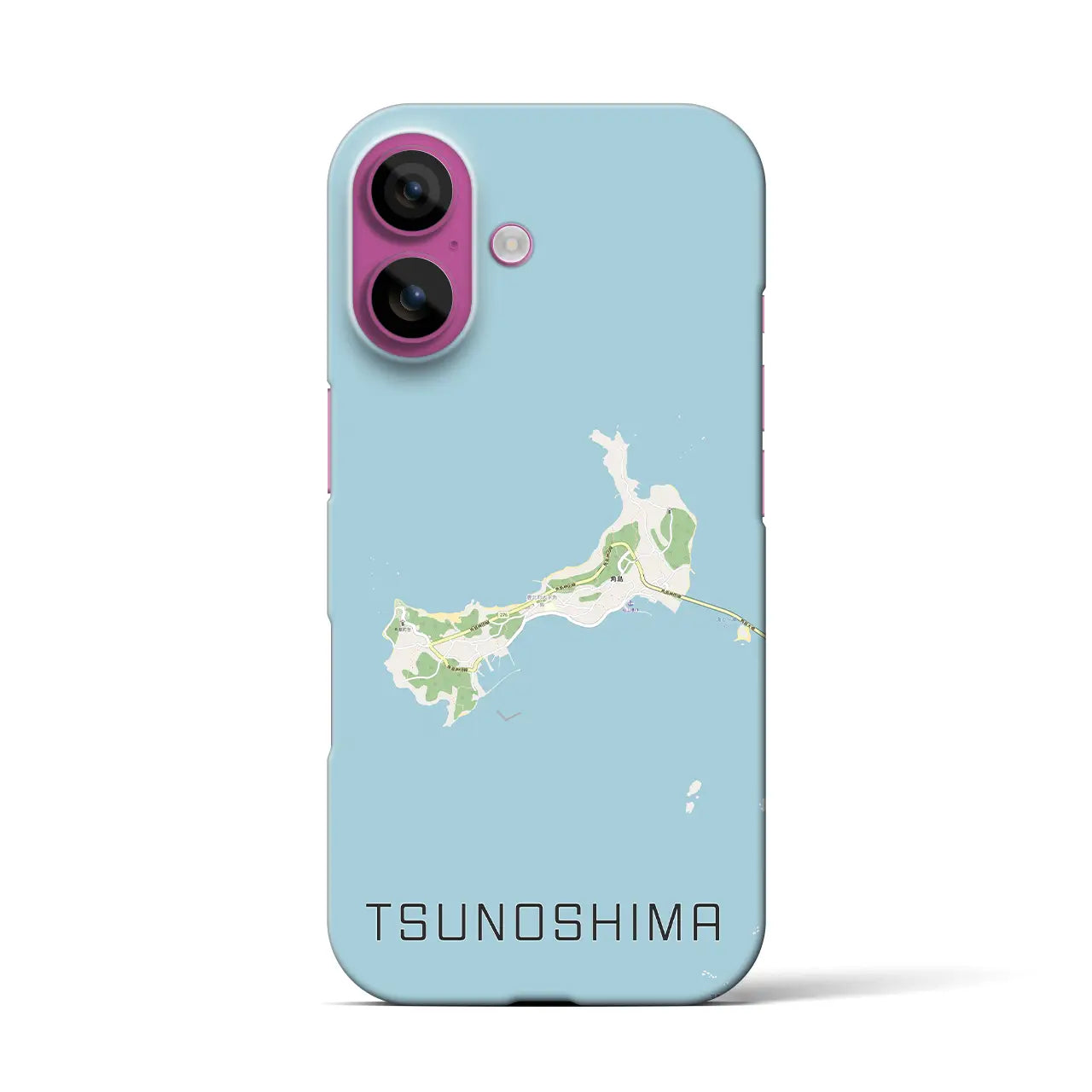 【角島(山口県)】地図柄iPhoneケース(バックカバータイプ)