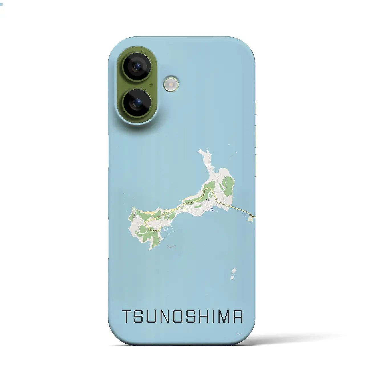 【角島(山口県)】地図柄iPhoneケース(バックカバータイプ)