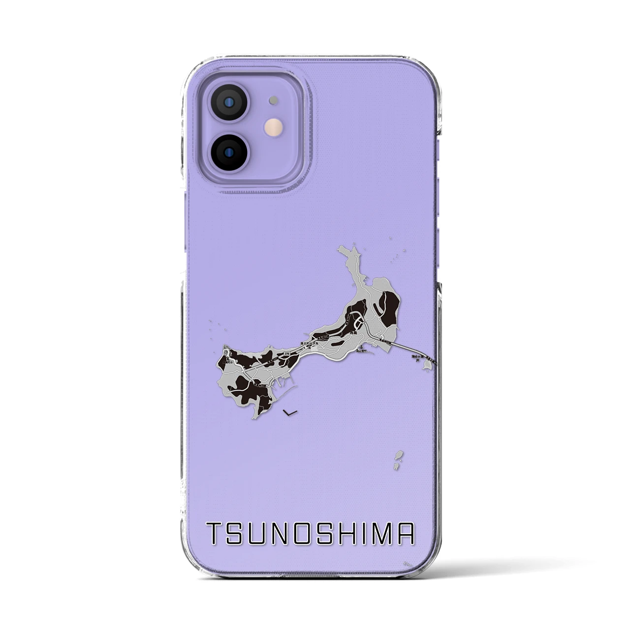 【角島(山口県)】地図柄iPhoneケース(クリアタイプ)