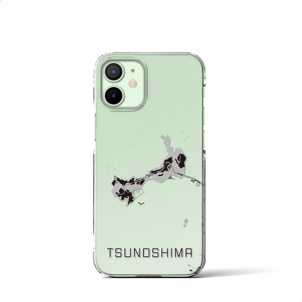 【角島(山口県)】地図柄iPhoneケース(クリアタイプ)