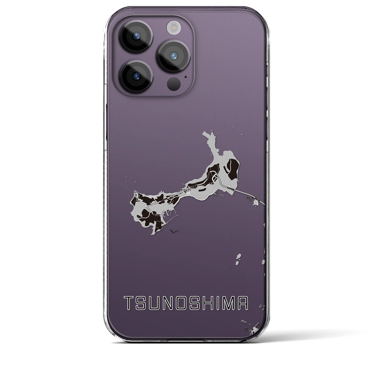 【角島(山口県)】地図柄iPhoneケース(クリアタイプ)