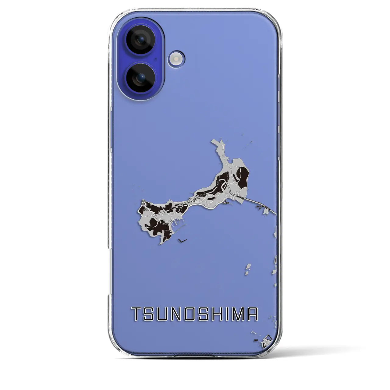 【角島(山口県)】地図柄iPhoneケース(クリアタイプ)