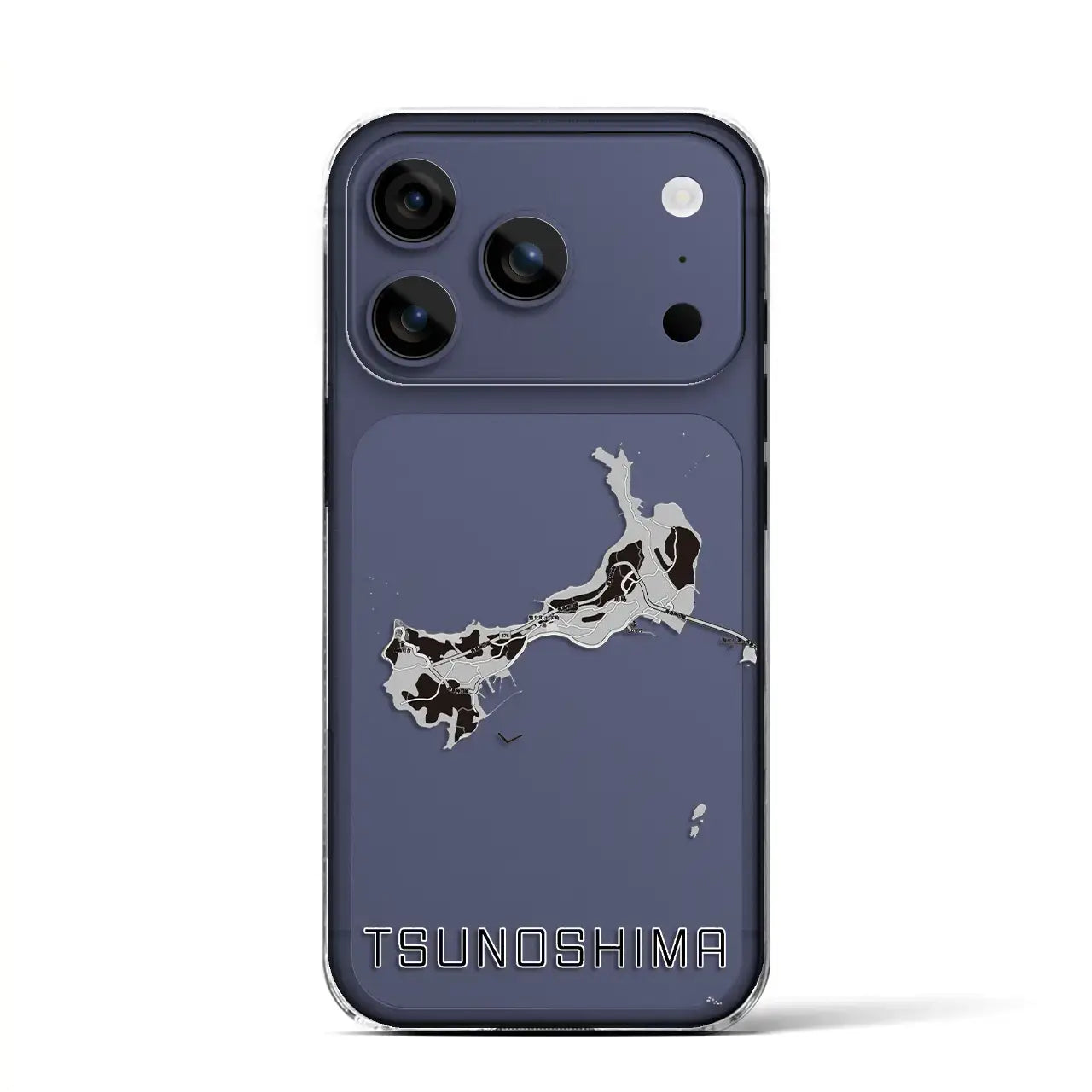 【角島(山口県)】地図柄iPhoneケース(クリアタイプ)
