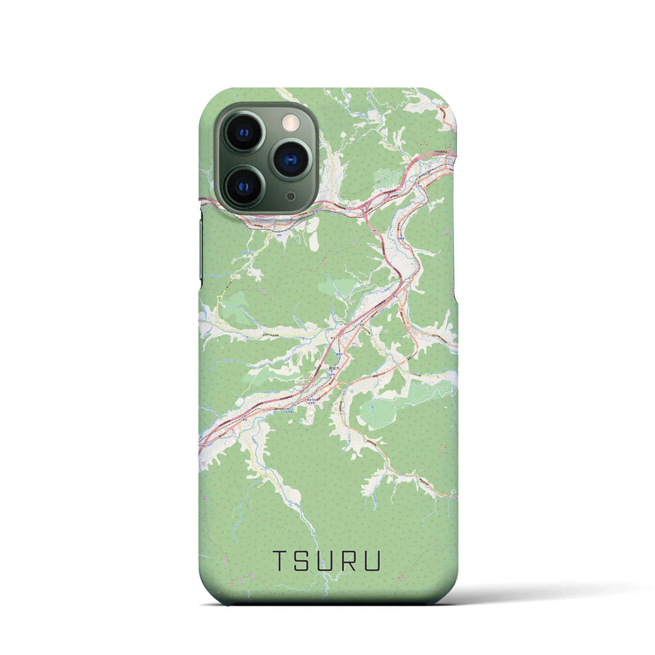 【都留(山梨県)】地図柄iPhoneケース(バックカバータイプ)