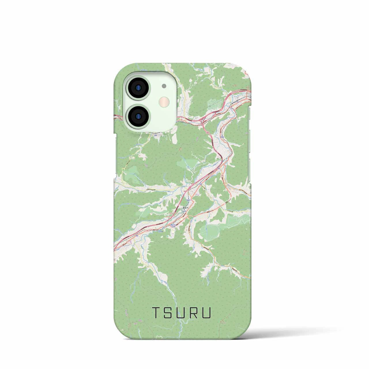 【都留(山梨県)】地図柄iPhoneケース(バックカバータイプ)