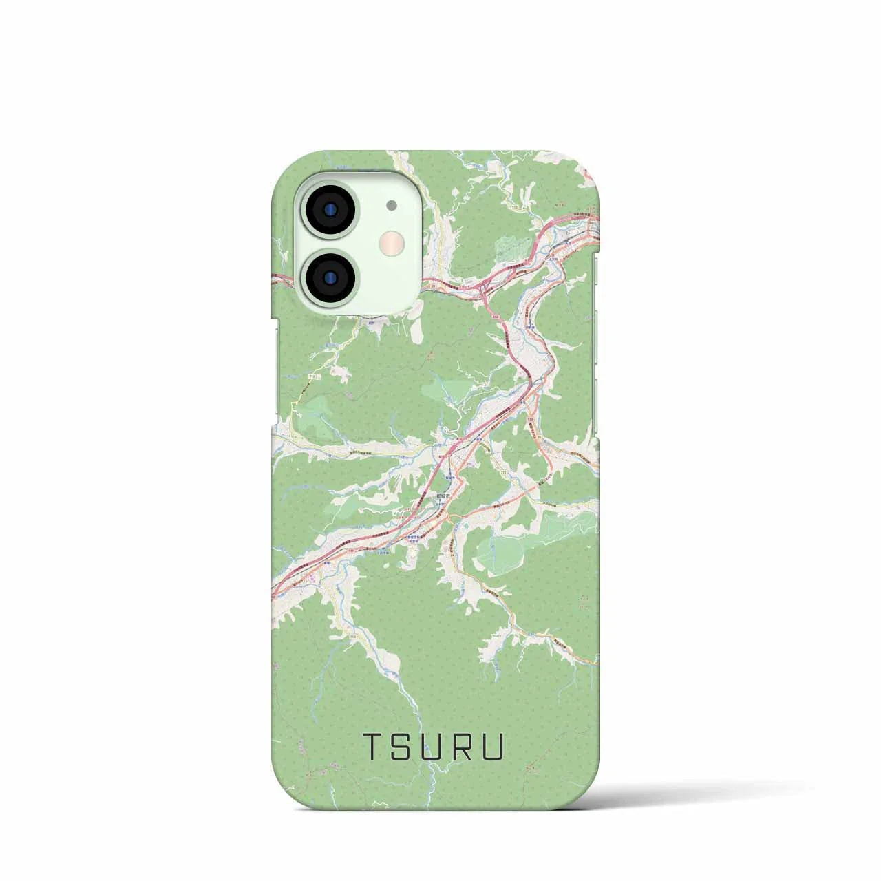 【都留(山梨県)】地図柄iPhoneケース(バックカバータイプ)