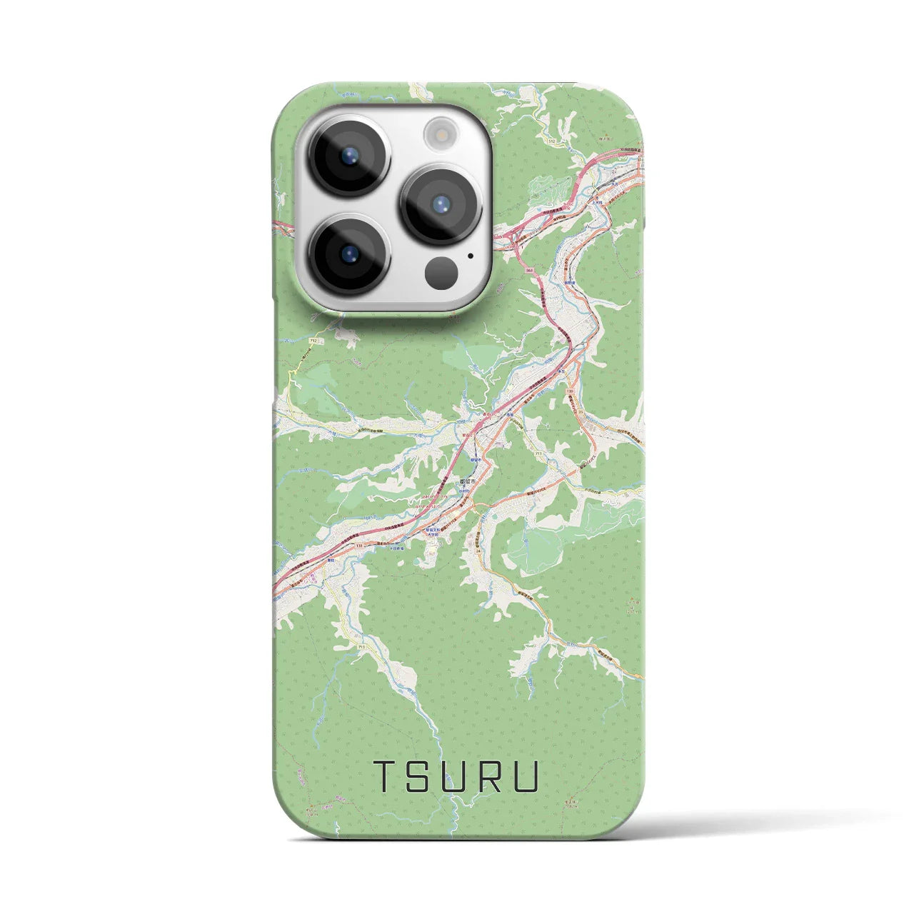 【都留(山梨県)】地図柄iPhoneケース(バックカバータイプ)