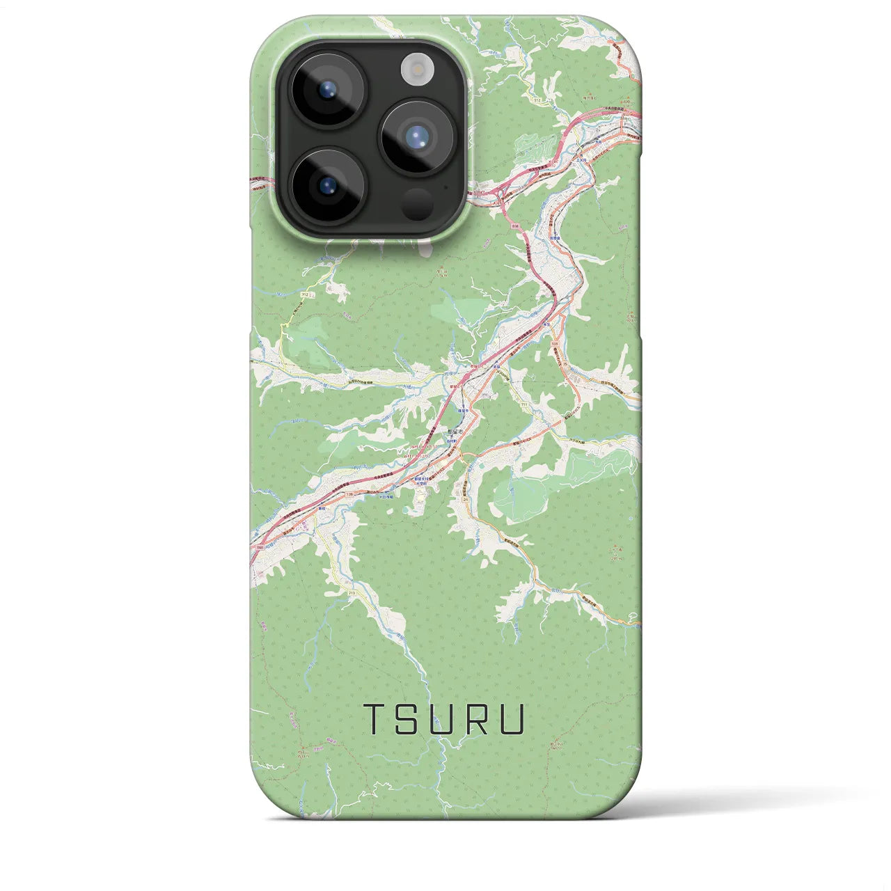 【都留(山梨県)】地図柄iPhoneケース(バックカバータイプ)
