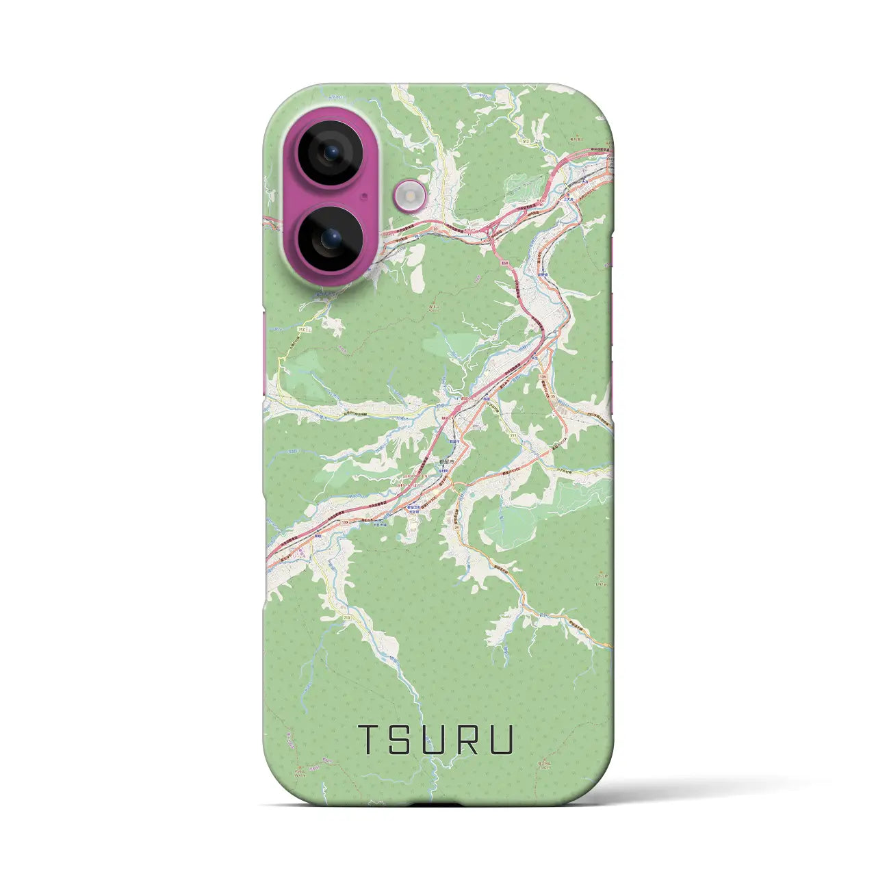 【都留(山梨県)】地図柄iPhoneケース(バックカバータイプ)