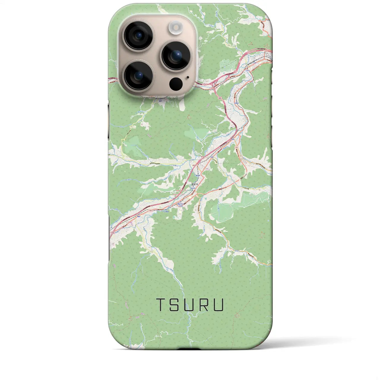 【都留(山梨県)】地図柄iPhoneケース(バックカバータイプ)