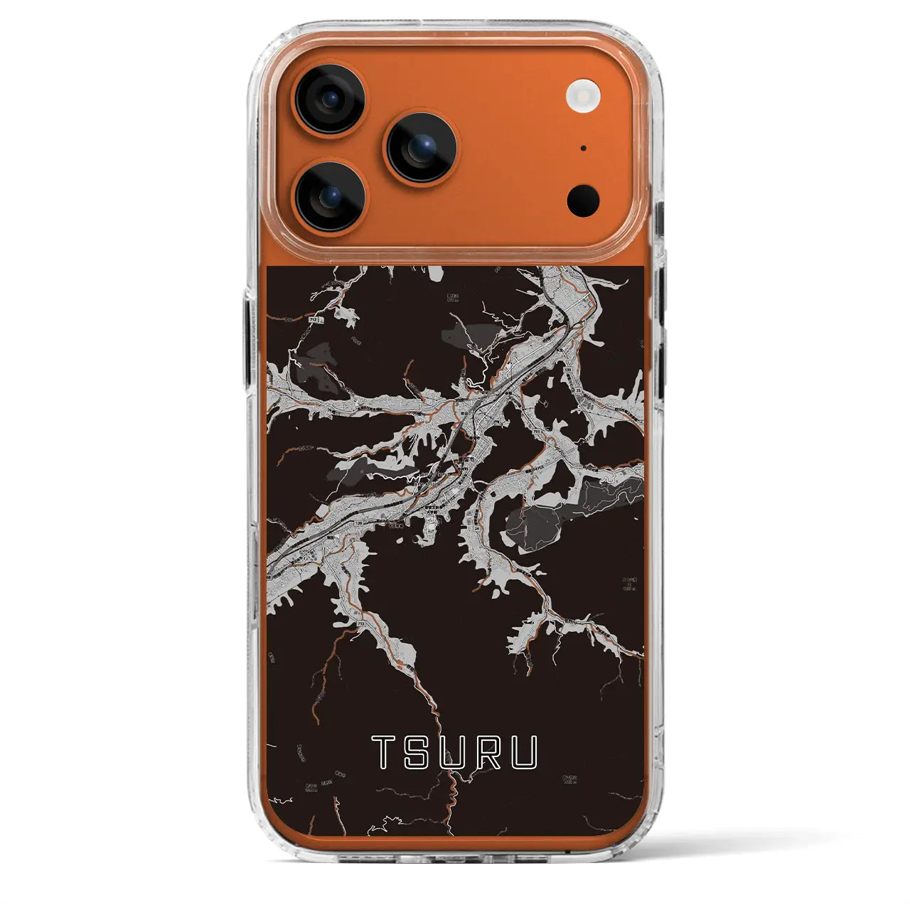 【都留(山梨県)】地図柄iPhoneケース(MagSafeタイプ)