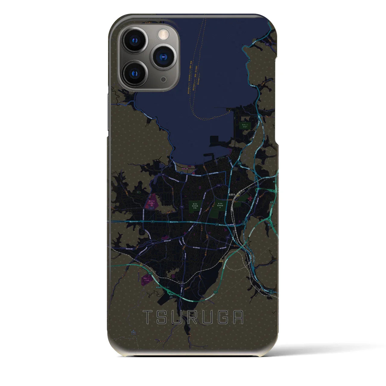 【敦賀(福井県)】地図柄iPhoneケース(バックカバータイプ)