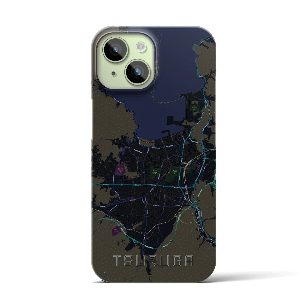 【敦賀(福井県)】地図柄iPhoneケース(バックカバータイプ)