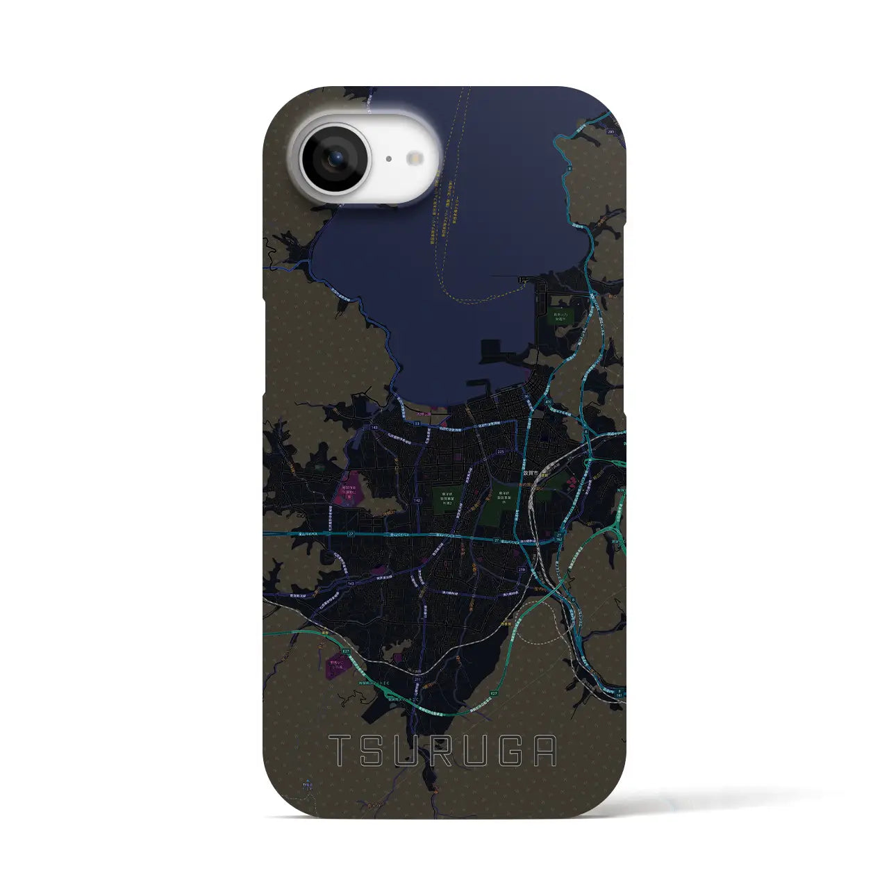 【敦賀(福井県)】地図柄iPhoneケース(バックカバータイプ)
