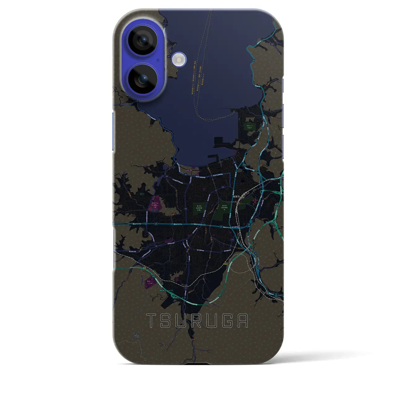 【敦賀(福井県)】地図柄iPhoneケース(バックカバータイプ)