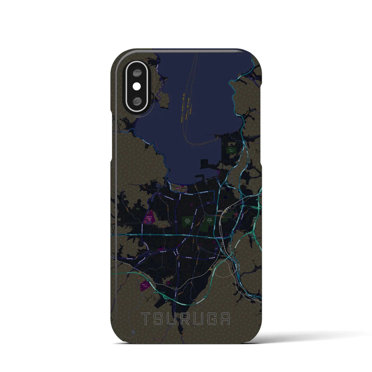 【敦賀(福井県)】地図柄iPhoneケース(バックカバータイプ)