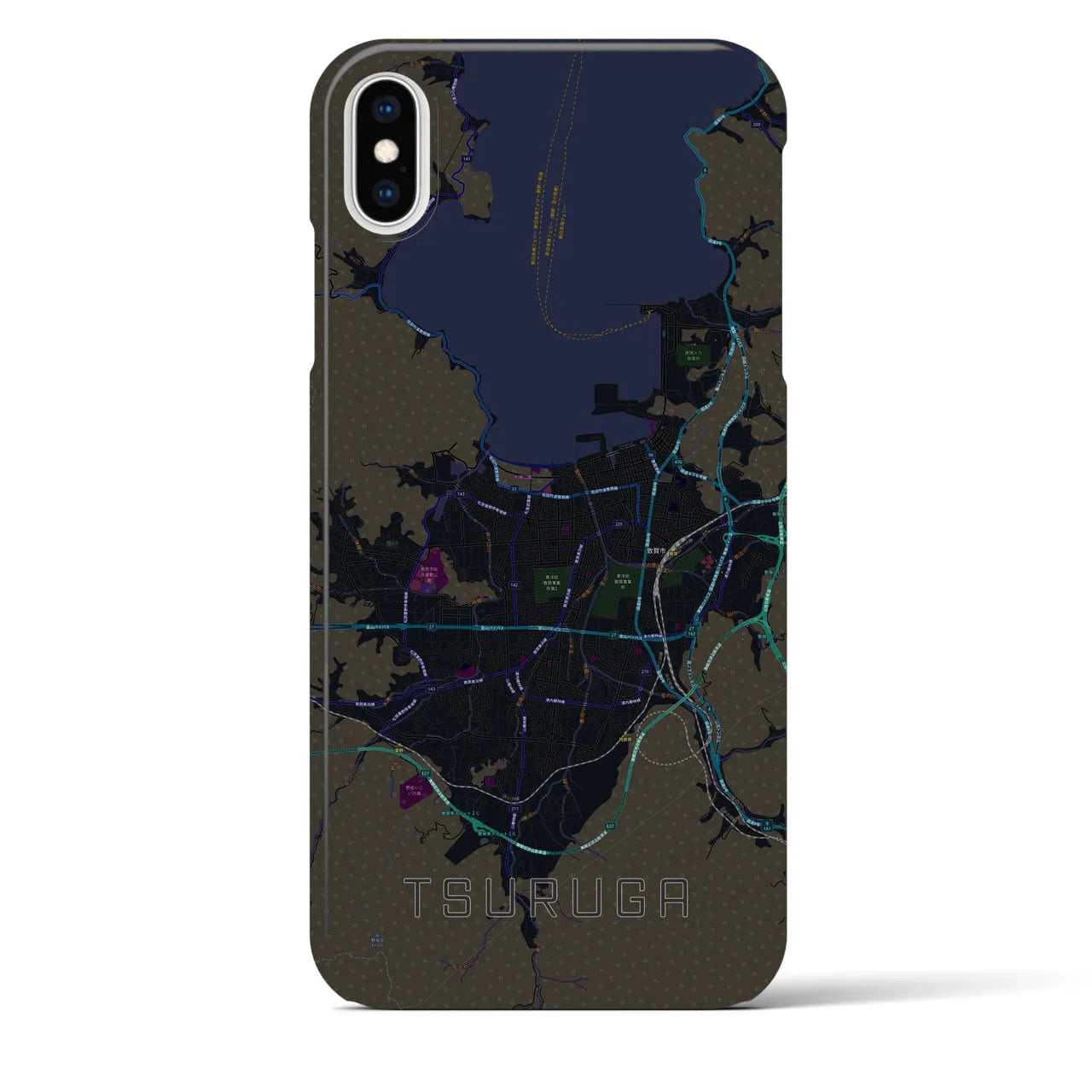【敦賀(福井県)】地図柄iPhoneケース(バックカバータイプ)