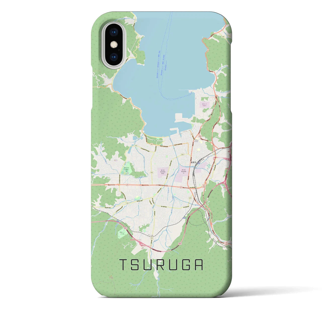 【敦賀(福井県)】地図柄iPhoneケース(バックカバータイプ)