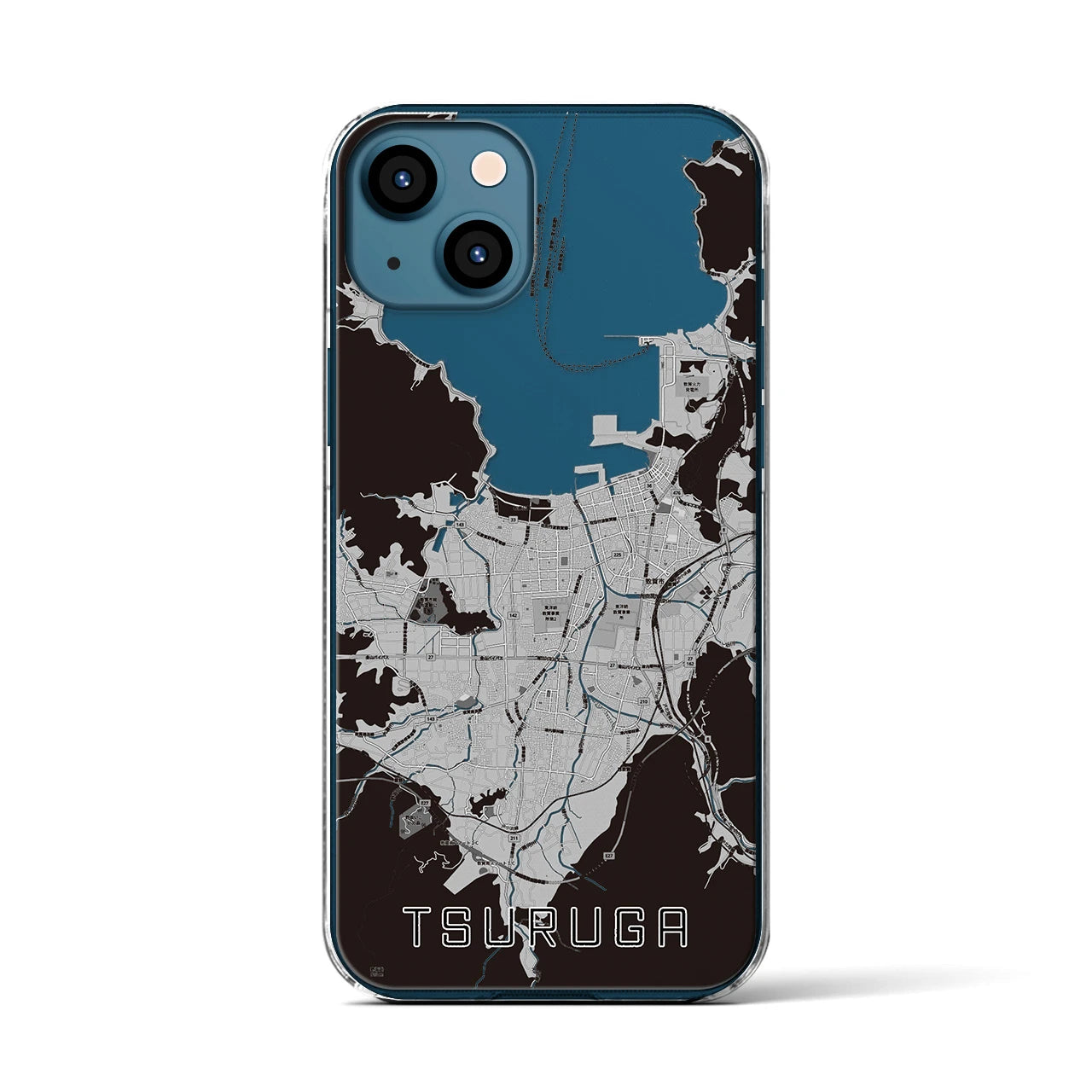 【敦賀(福井県)】地図柄iPhoneケース(クリアタイプ)