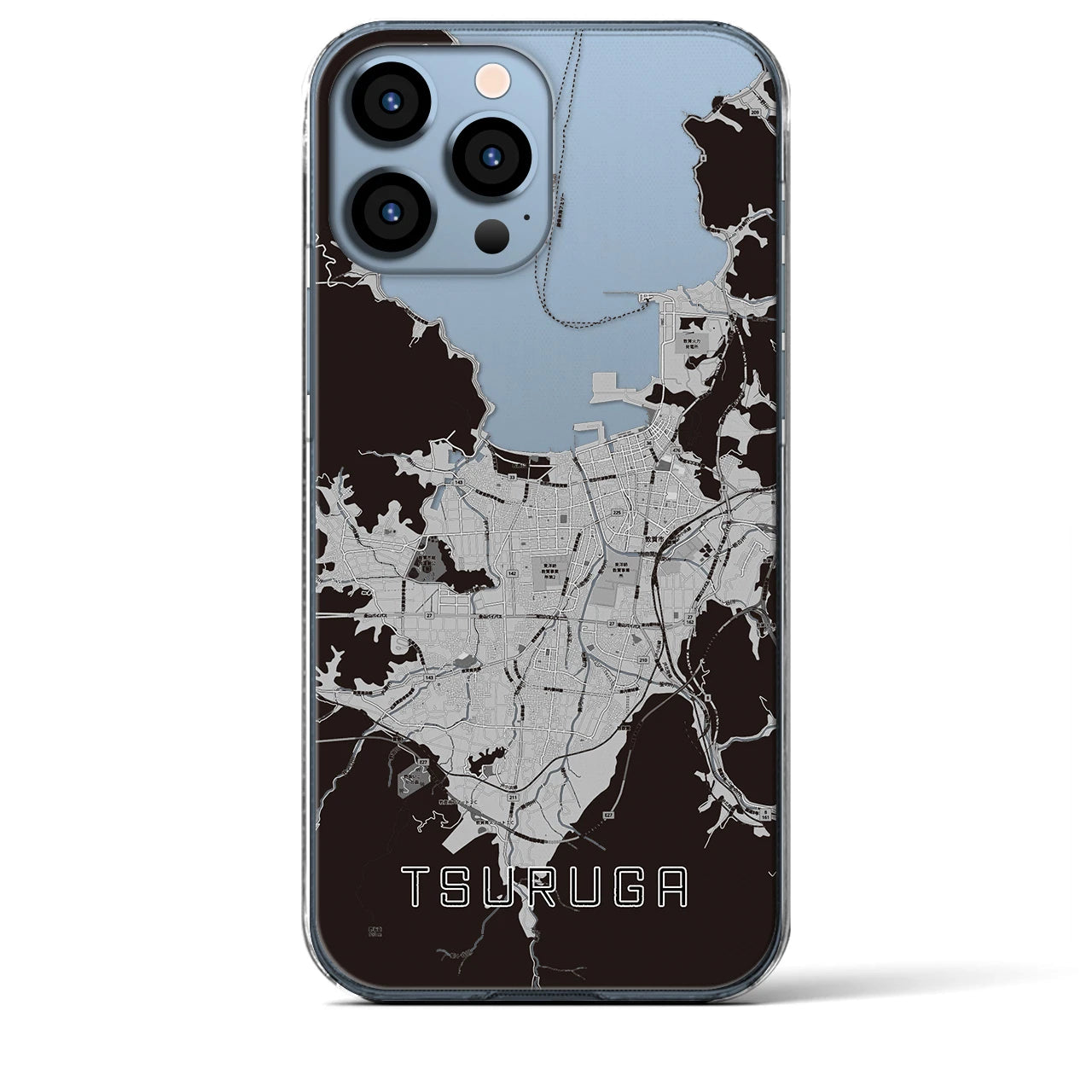 【敦賀(福井県)】地図柄iPhoneケース(クリアタイプ)