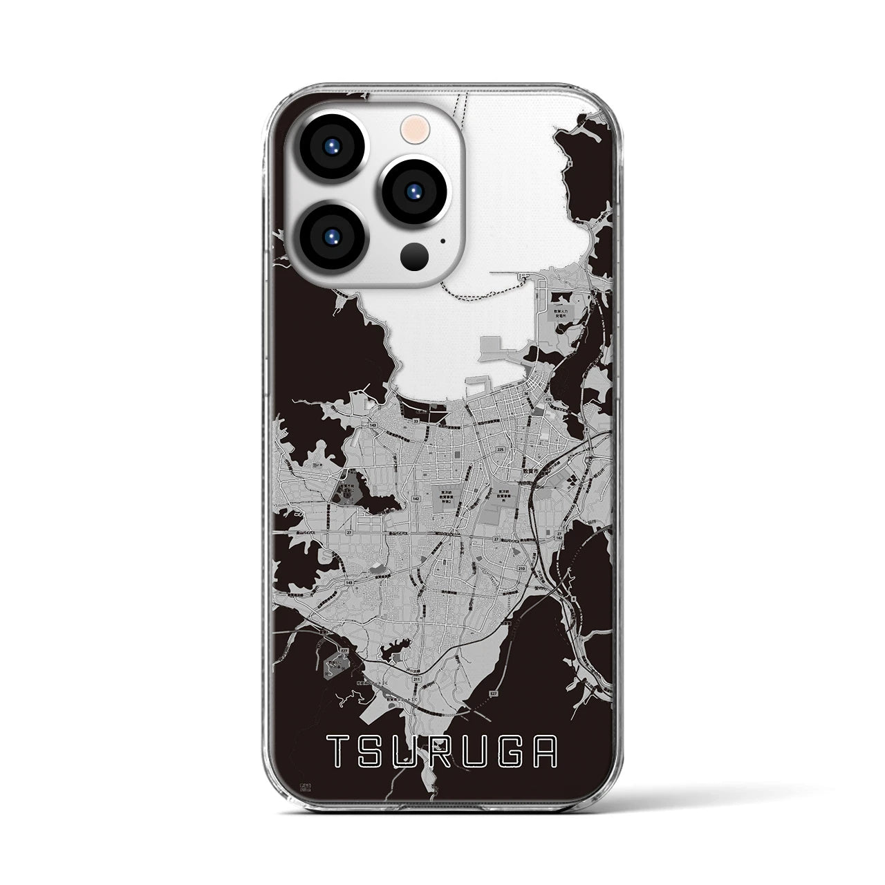 【敦賀(福井県)】地図柄iPhoneケース(クリアタイプ)