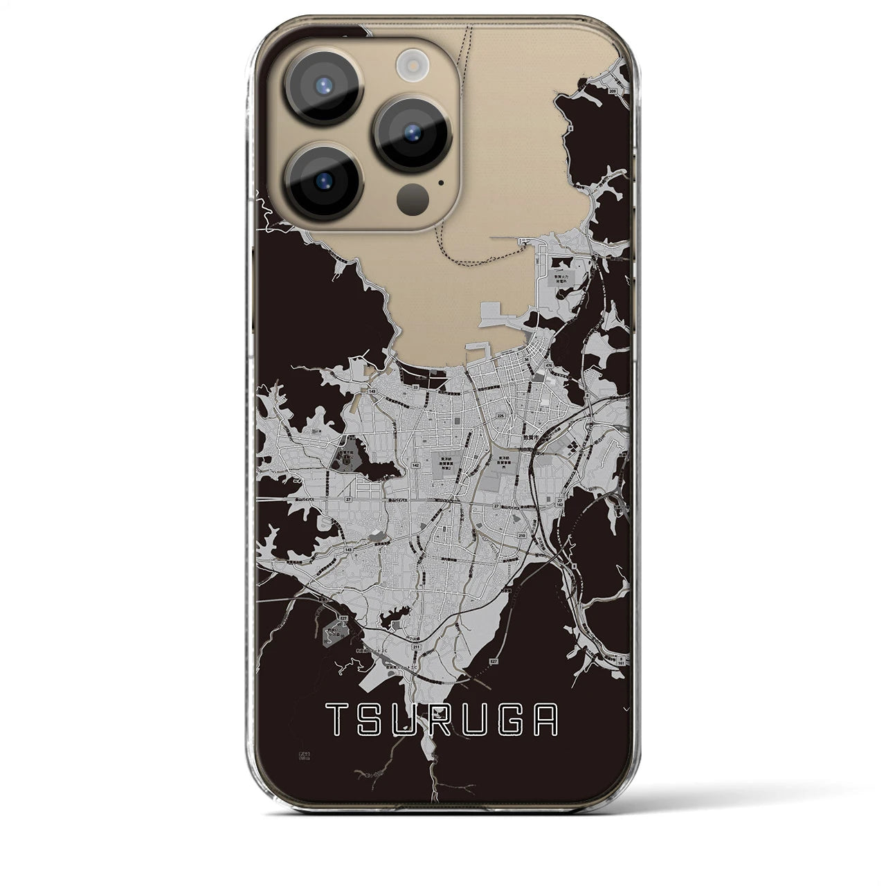 【敦賀(福井県)】地図柄iPhoneケース(クリアタイプ)