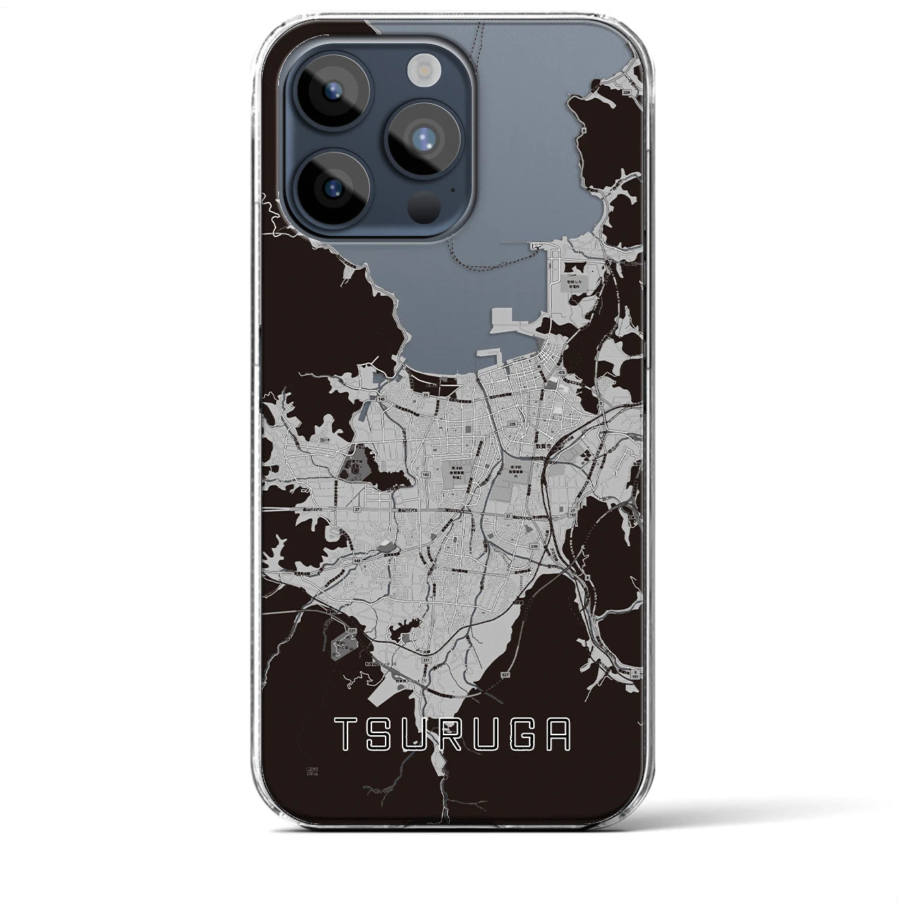 【敦賀(福井県)】地図柄iPhoneケース(クリアタイプ)