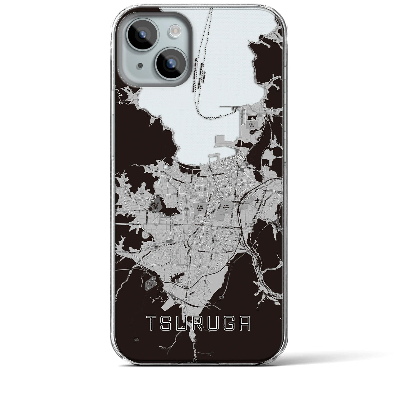 【敦賀(福井県)】地図柄iPhoneケース(クリアタイプ)