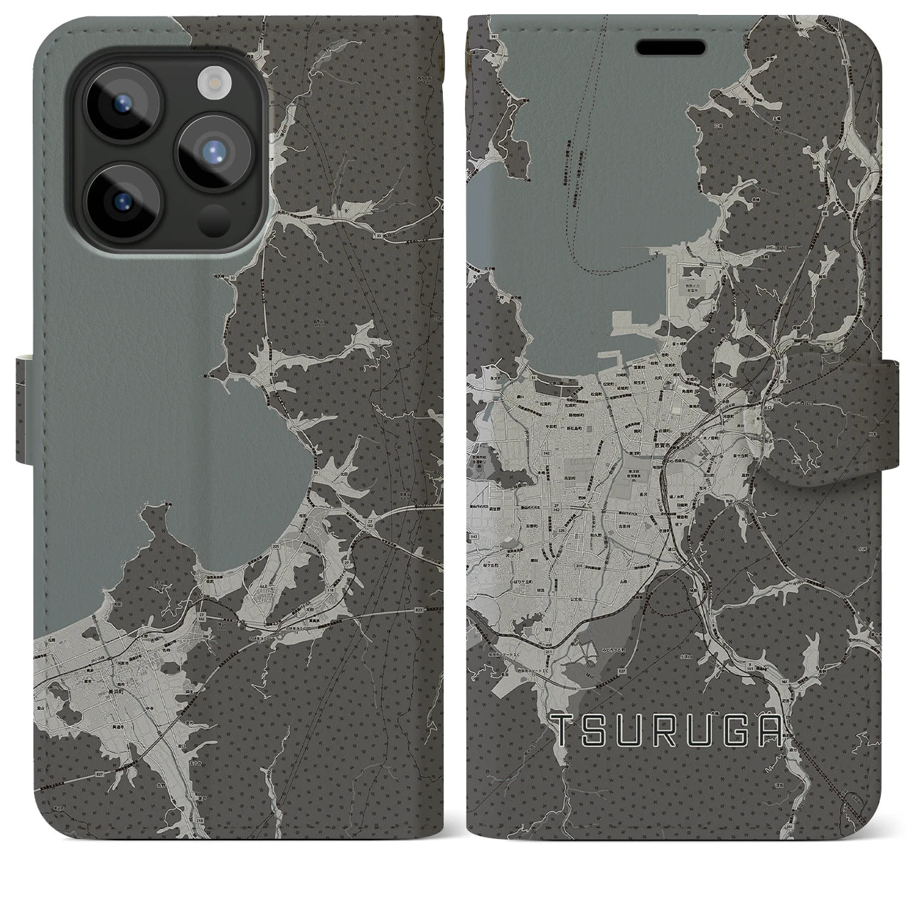 【敦賀(福井県)】地図柄iPhoneケース(手帳タイプ)