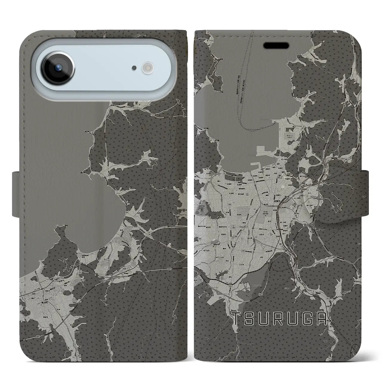 【敦賀(福井県)】地図柄iPhoneケース(手帳タイプ)