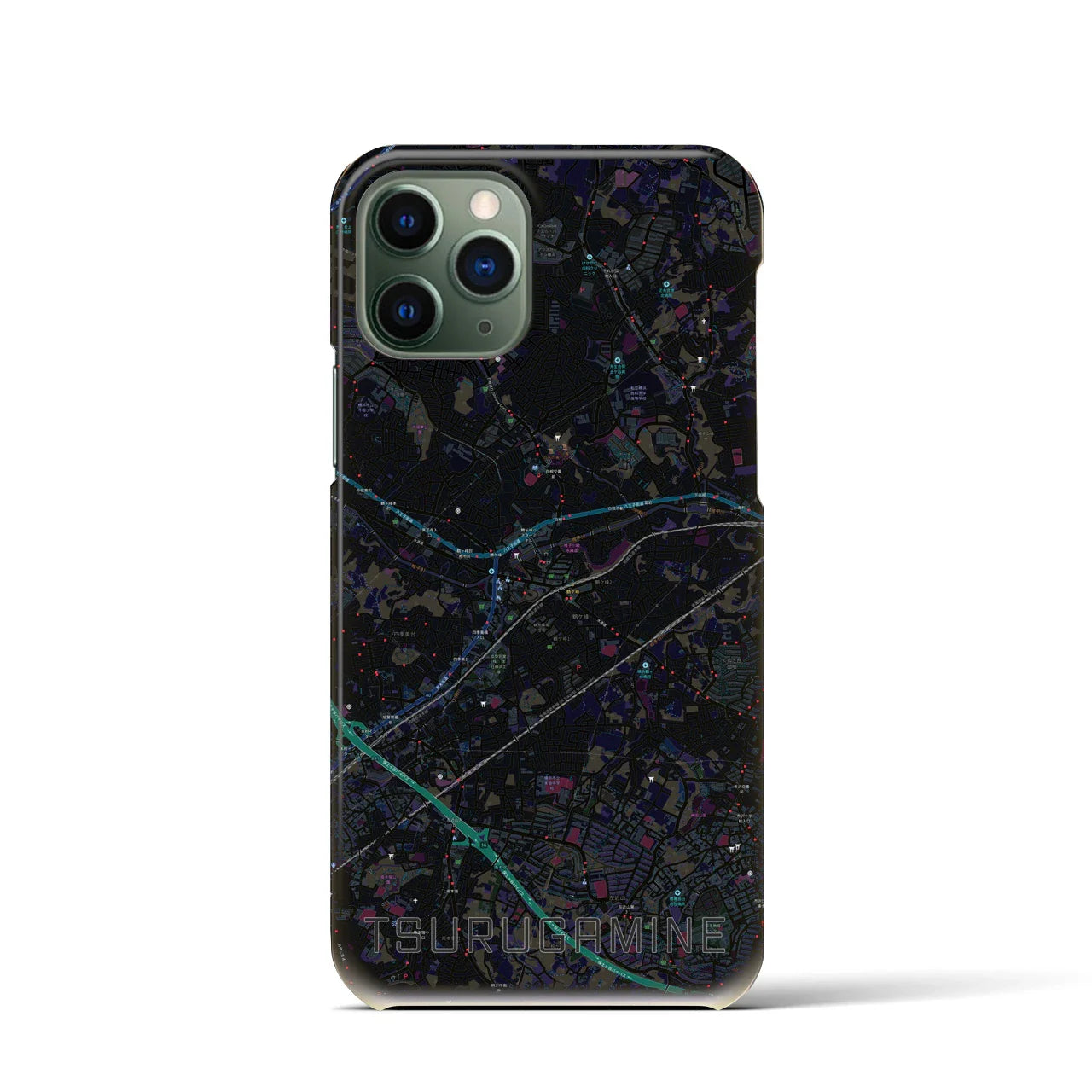 【鶴ヶ峰(神奈川県)】地図柄iPhoneケース(バックカバータイプ)