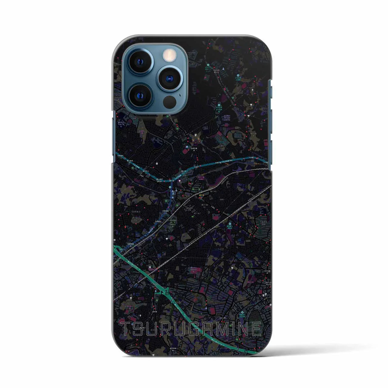 【鶴ヶ峰(神奈川県)】地図柄iPhoneケース(バックカバータイプ)