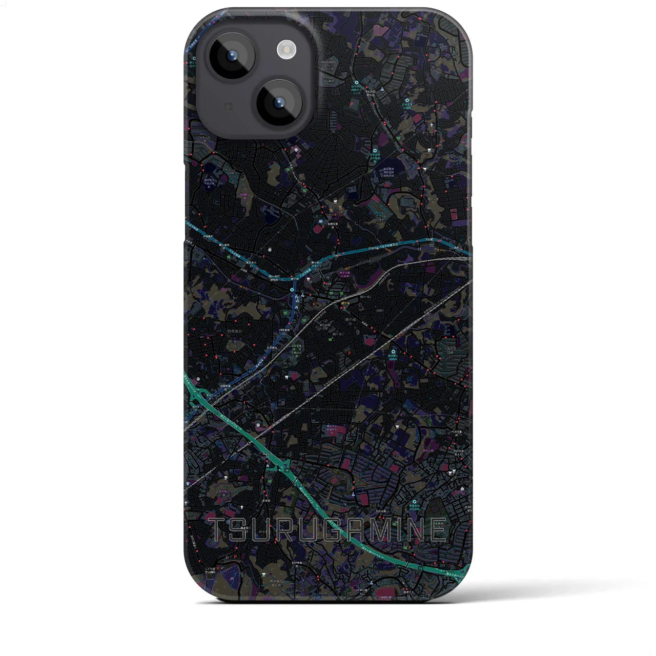 【鶴ヶ峰(神奈川県)】地図柄iPhoneケース(バックカバータイプ)