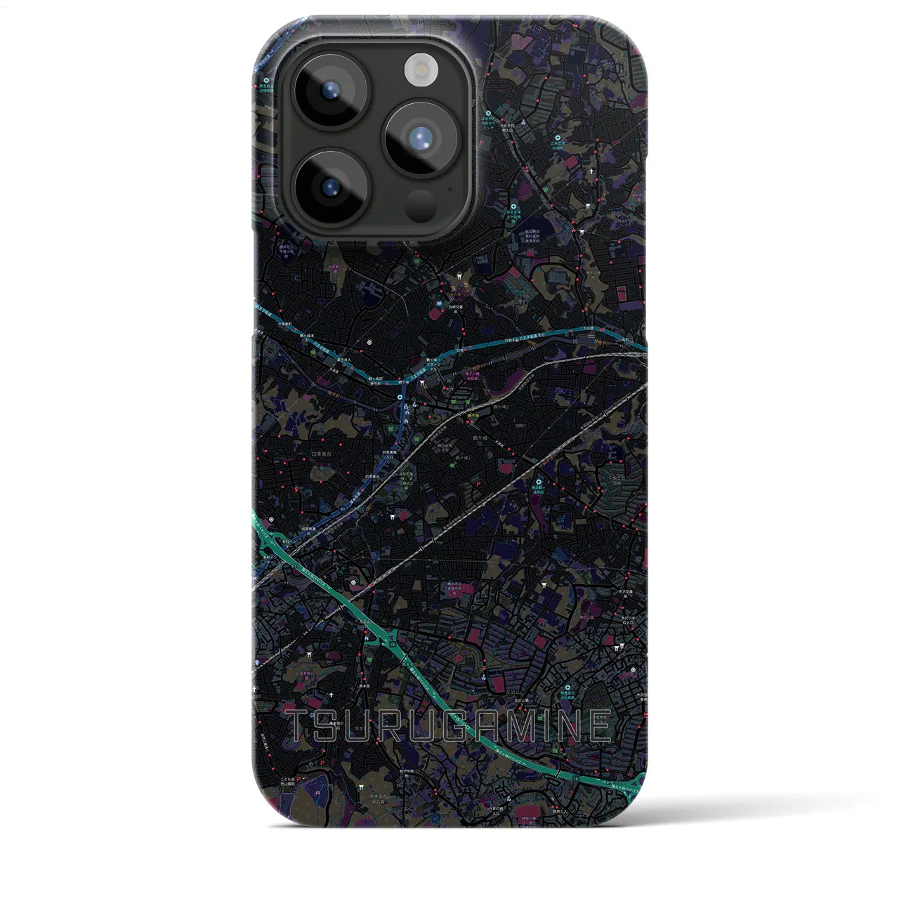 【鶴ヶ峰(神奈川県)】地図柄iPhoneケース(バックカバータイプ)