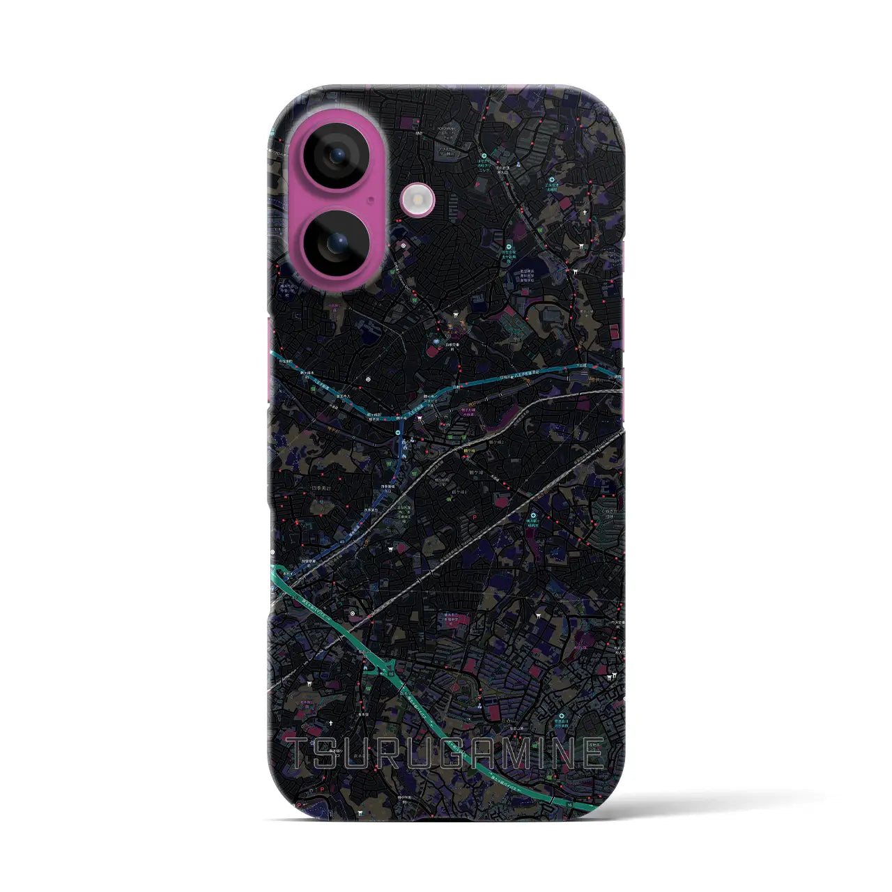 【鶴ヶ峰(神奈川県)】地図柄iPhoneケース(バックカバータイプ)