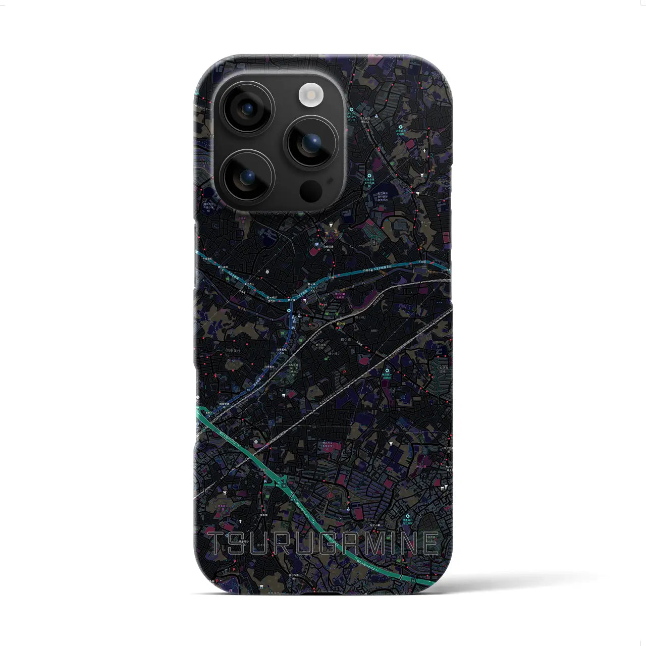 【鶴ヶ峰(神奈川県)】地図柄iPhoneケース(バックカバータイプ)