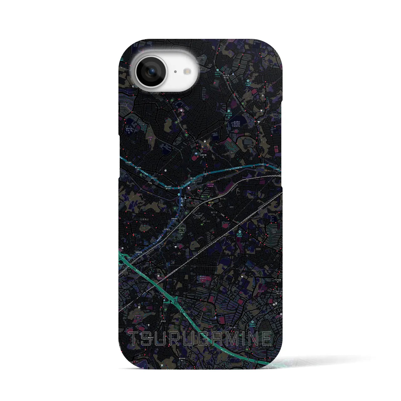 【鶴ヶ峰(神奈川県)】地図柄iPhoneケース(バックカバータイプ)